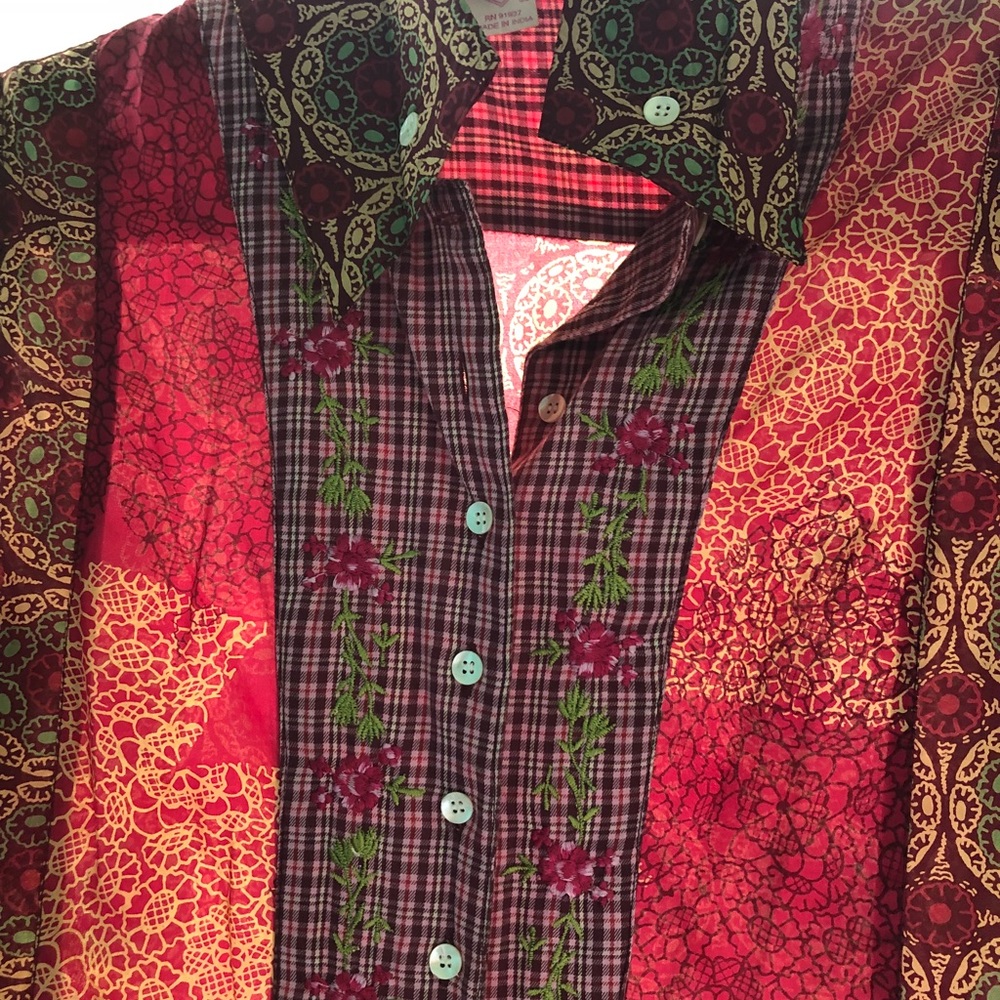 Oilily silk buttoned tunic.